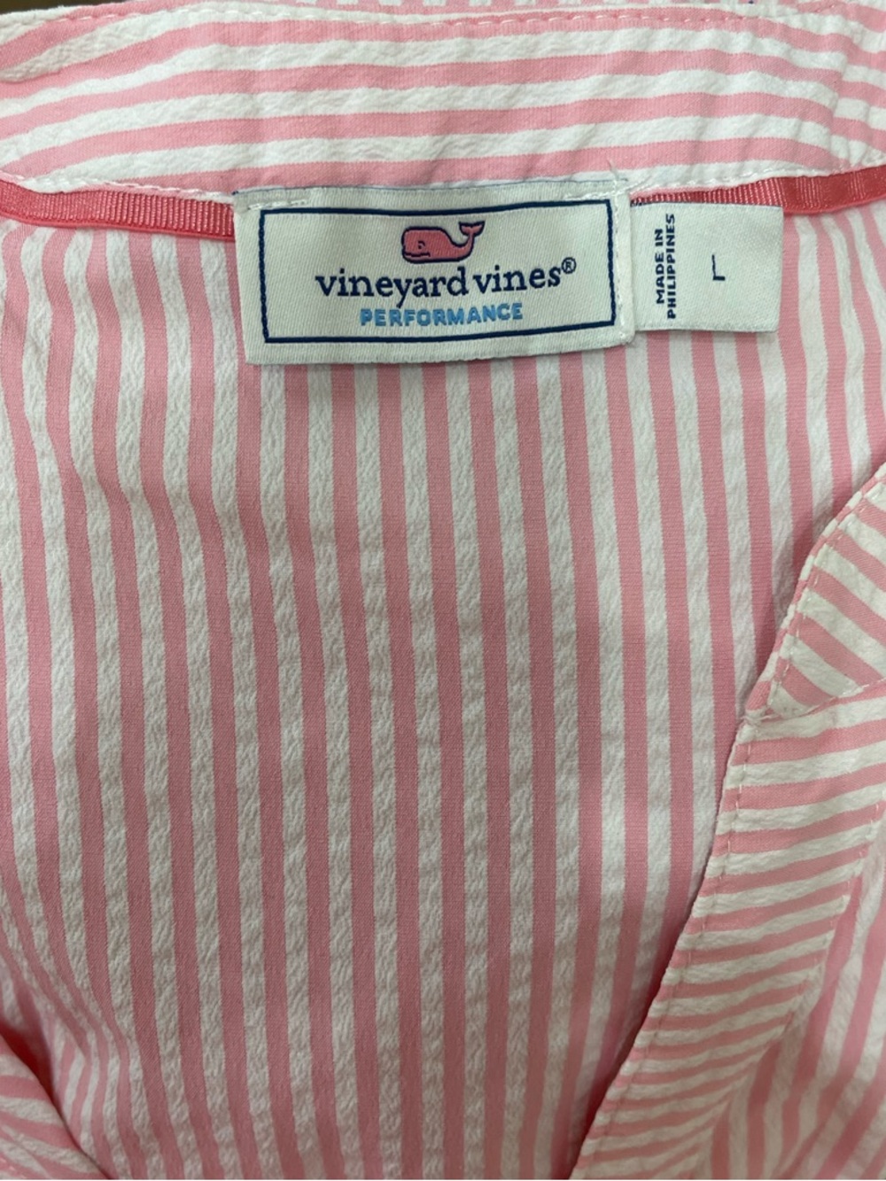 Vineyard Vines Tiered Seersucker Dress. Size Large - Picture 5 of 5